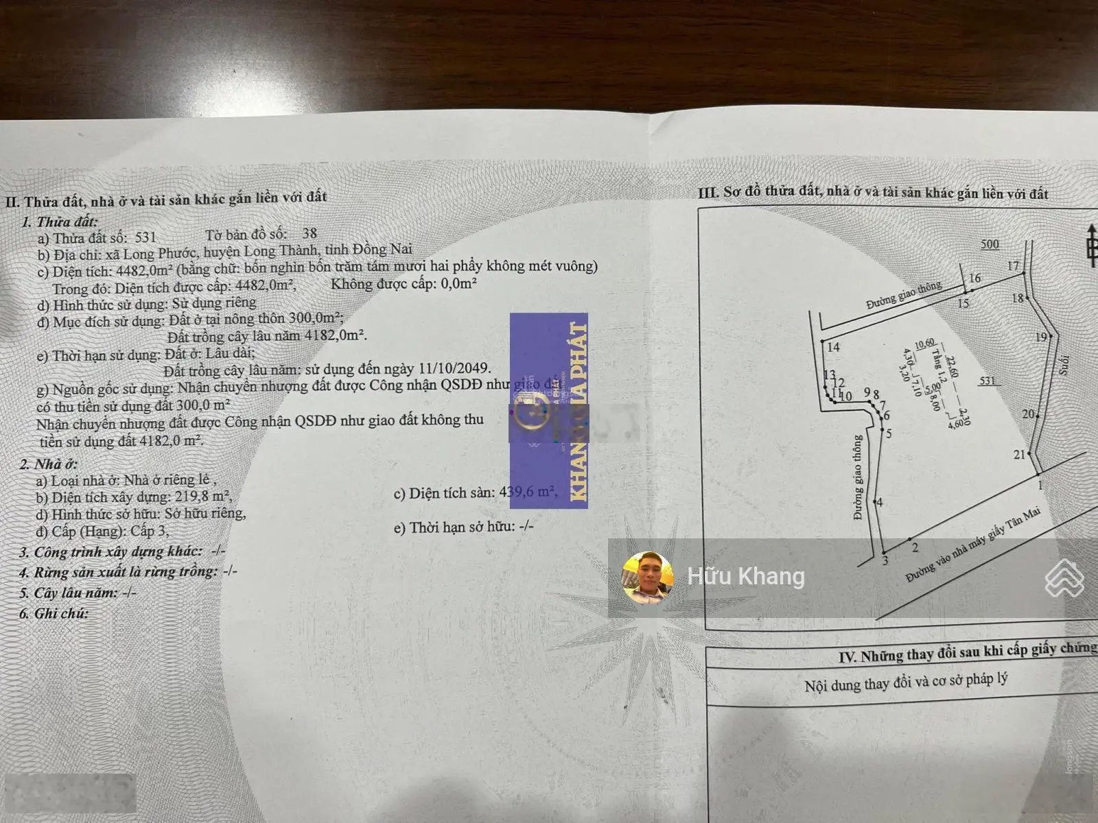 Biệt thự sát sân bay LT - DT: 4482m2, TC 300m2 - ngay trạm thu phí QL51B - giá 31 tỷ