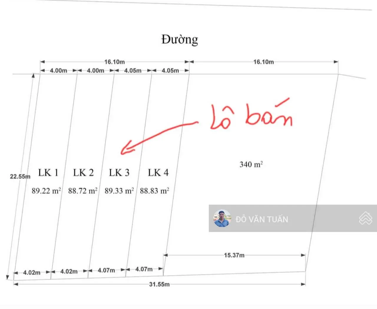 Bán đất trục chính Yên Vĩnh Dạ Trạch kinh doanh được luôn diện tích 89,6m2