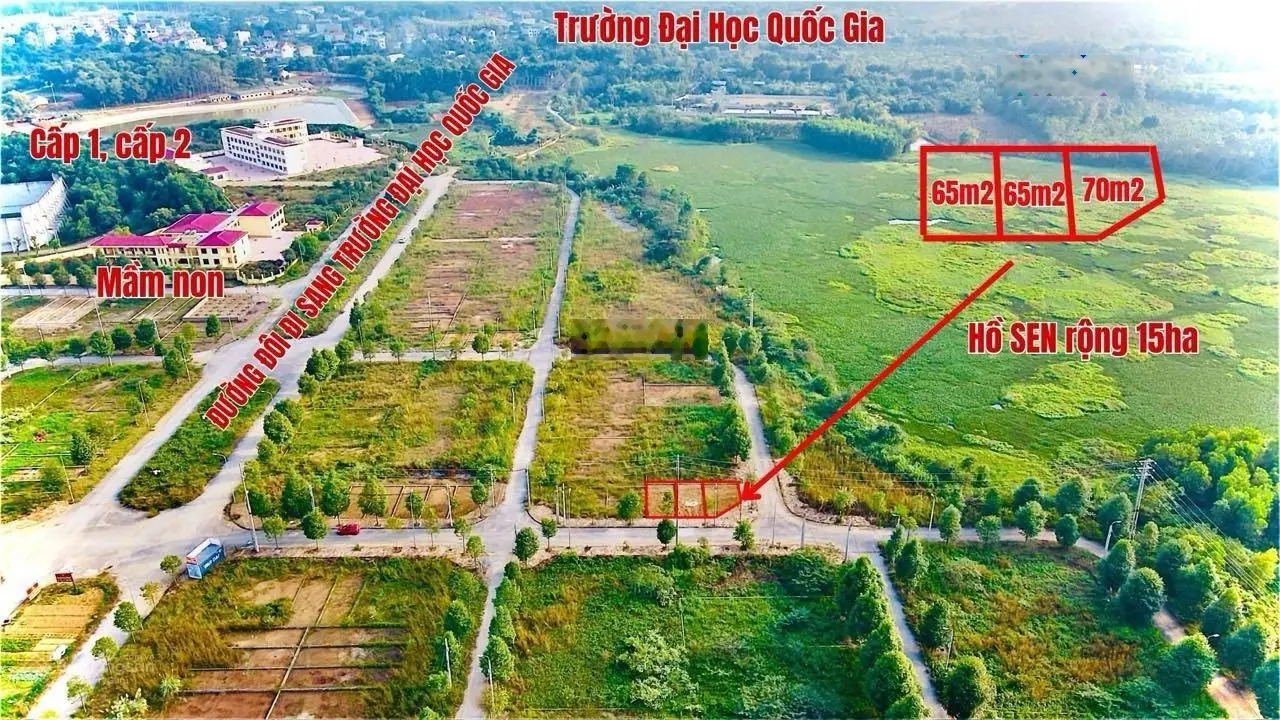 DT 65m2, Lô góc, LK TĐC ĐHQG sát trường Mầm Non rẻ hơn thị trường 2-3 giá