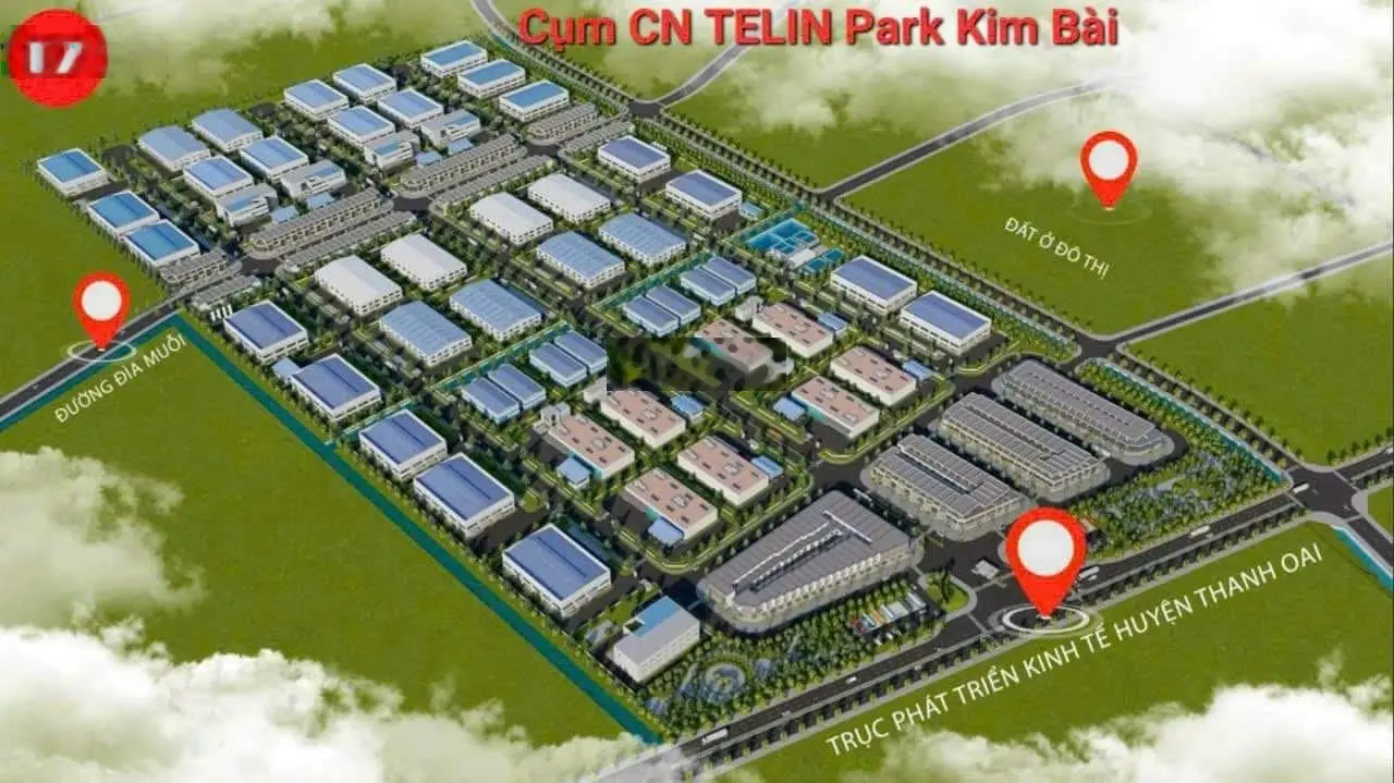 Chính chủ cần bán lô đất xưởng 2000m2 cụm công nghiệp Telin Park Kim Bài, Thanh Oai 0989 580 ***