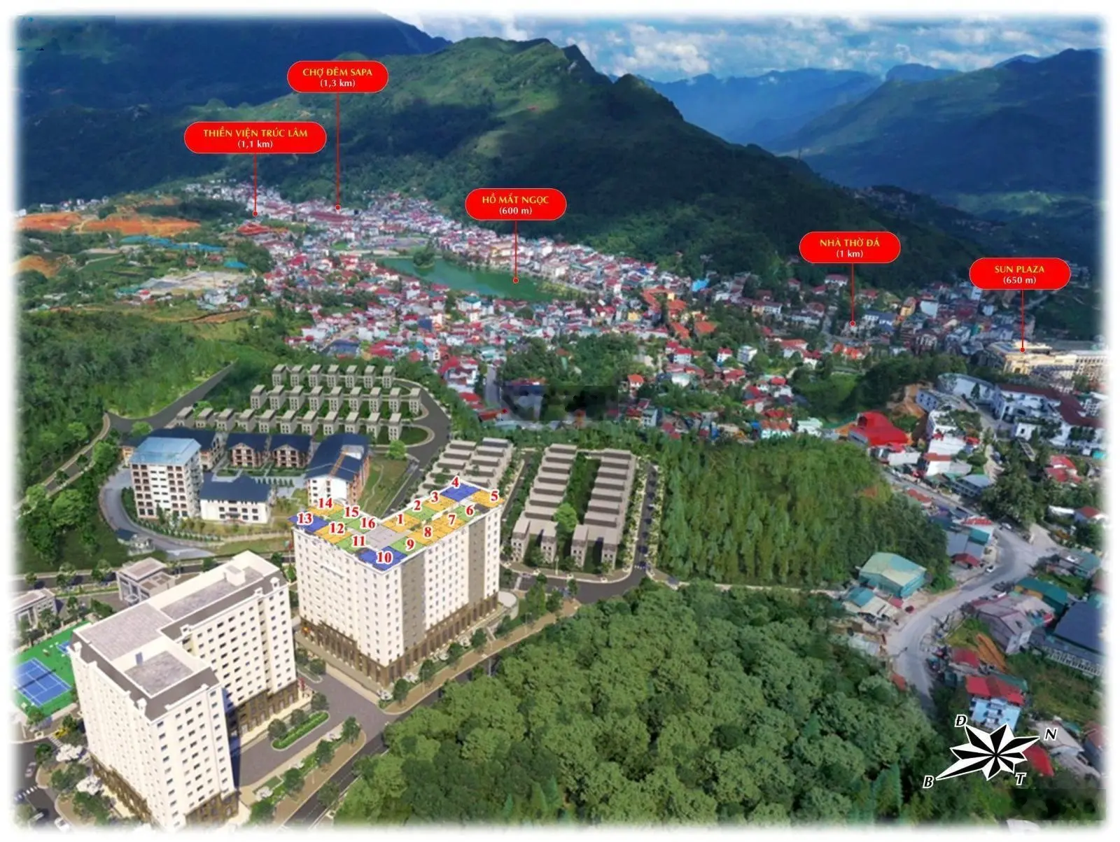 Căn hộ 2PN chỉ 2.3 tỷ tại trung tâm Sapa, view núi Hàm Rồng, full nội thất, sổ đỏ lâu dài cực hiếm