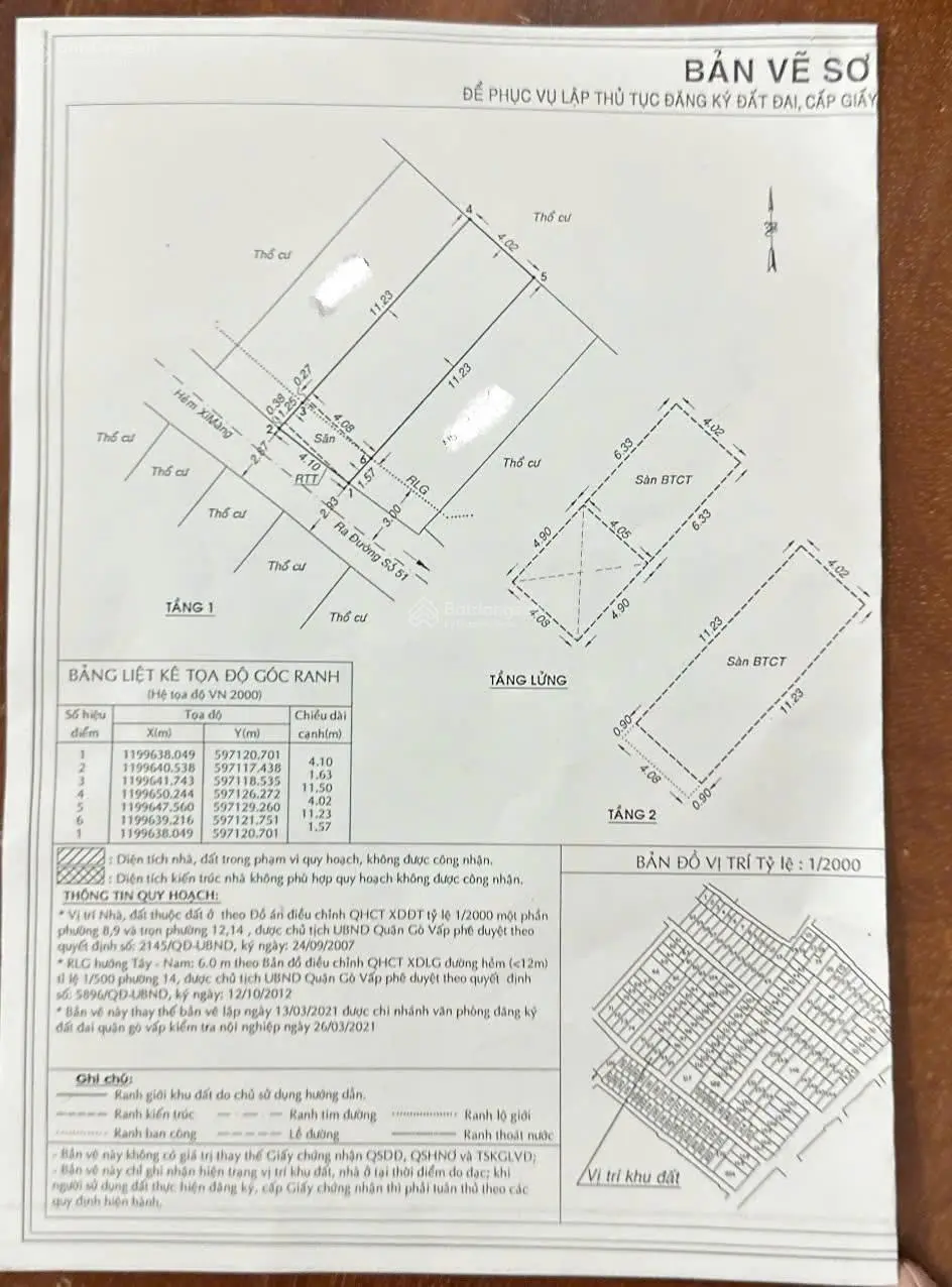 Bán nhà hẻm 4m đường số 51 P.14 Quận Gò Vấp giá 4,9 tỷ - 53m2