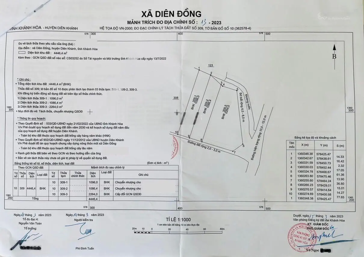 Đất dân cắt bán mặt tiền đường nhựa liên xã Diên Đồng giá đầu tư chỉ từ 599 triệu