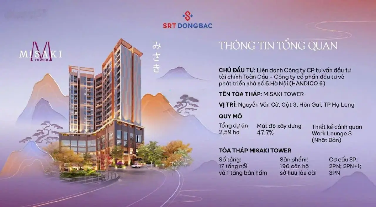 Chính thức nhận booking căn hộ Misaki chuẩn Nhật đầu tiên tại trung tâm Tp Hạ Long. Giá cực tốt