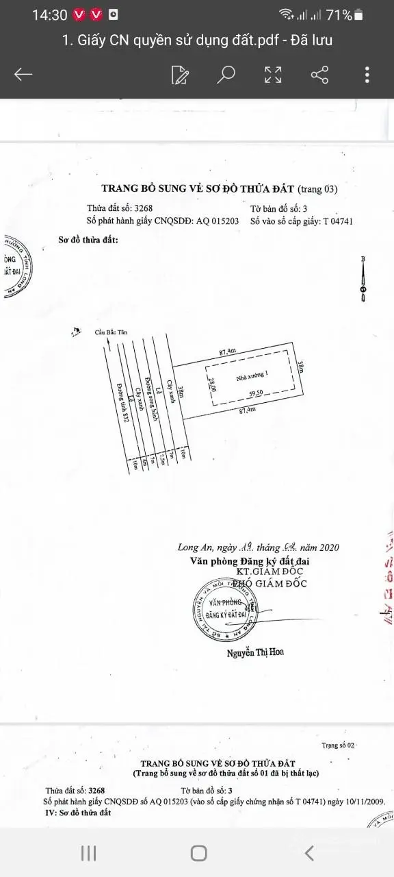 Bán xưởng mới 3.320m2 đang hoạt động, 31tỷ bớt lộc. MT đường 832, xã Nhựt Chánh, Bến Lức, Long An