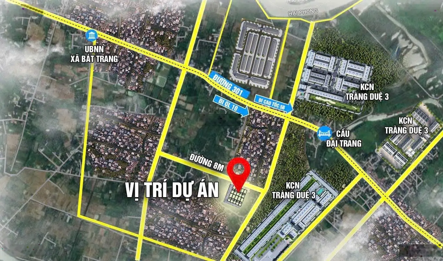 Bán đất giá rẻ tại thôn Đại Trang, xã Bát Trang, An Lão, Hải Phòng. Giá chỉ hơn 400tr/lô