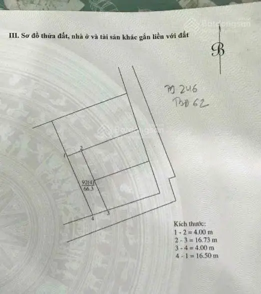 Đất to tiền nhỏ ! Chính chủ bán mảnh đất An Đà, Đặng Xá - 67m2, ô tô vào đất, MT 4m - 3,647 tỷ.