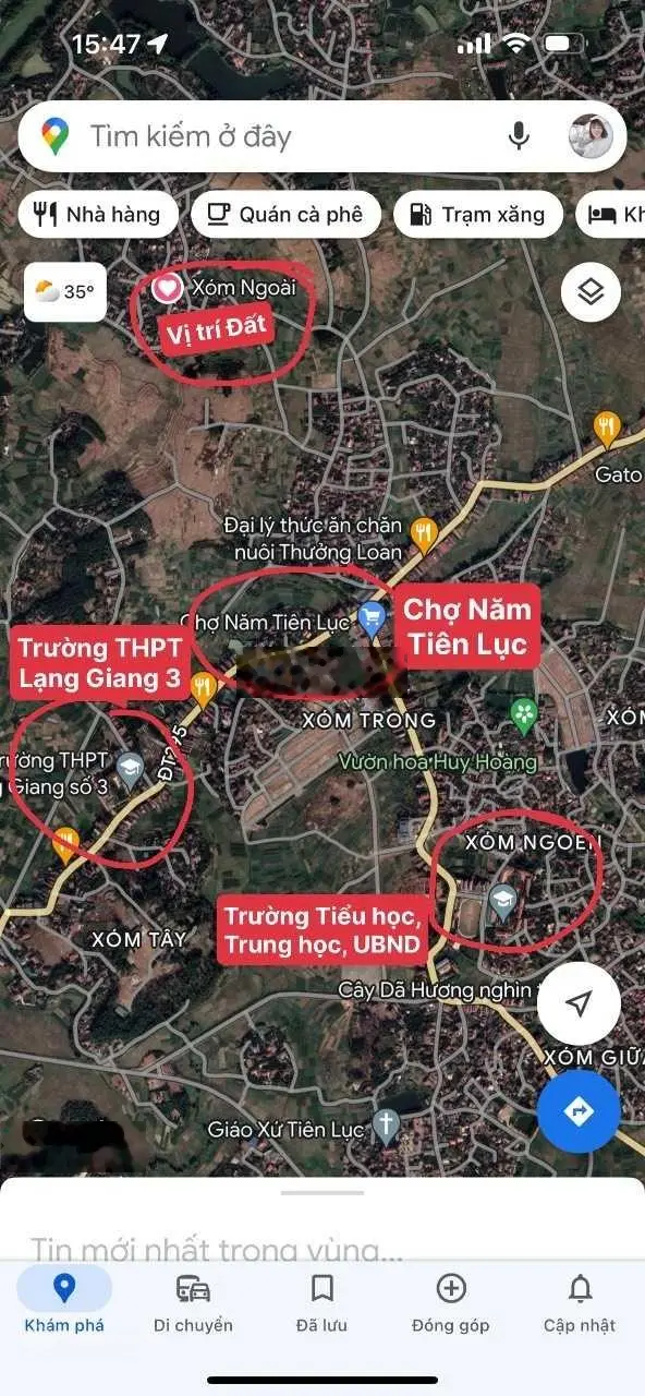 Bán đất Tiên Lục, Lạng Giang. Sát KCN Nghĩa Hưng 171m2 giá chỉ 375 triệu/lô đã có sổ đỏ, MT hơn 5m