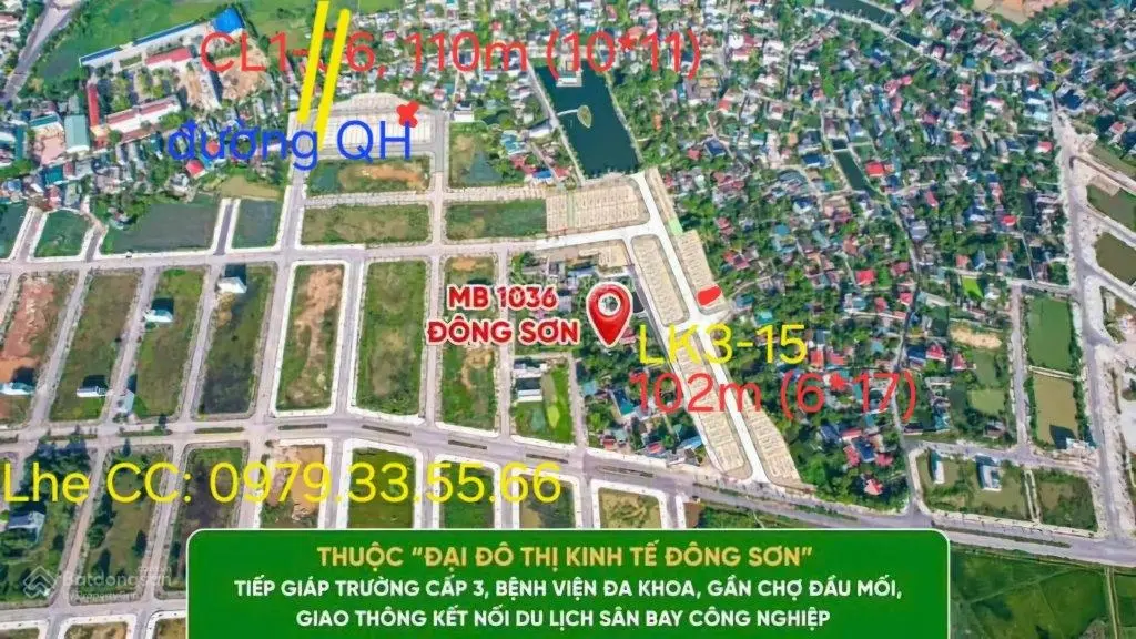 Bán nhanh LK đất TP Thanh Hóa, 110 m2/900 triệu - rẻ nhất thị trường