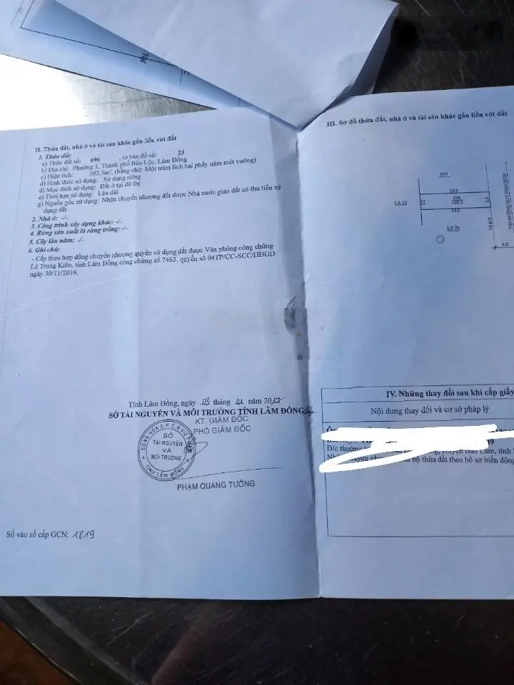 Bán 2 lô liền kề mặt tiền đường Lương Thế Vinh, Bảo Lộc, DT 100m2 full thổ, giá 3 tỷ bớt lộc