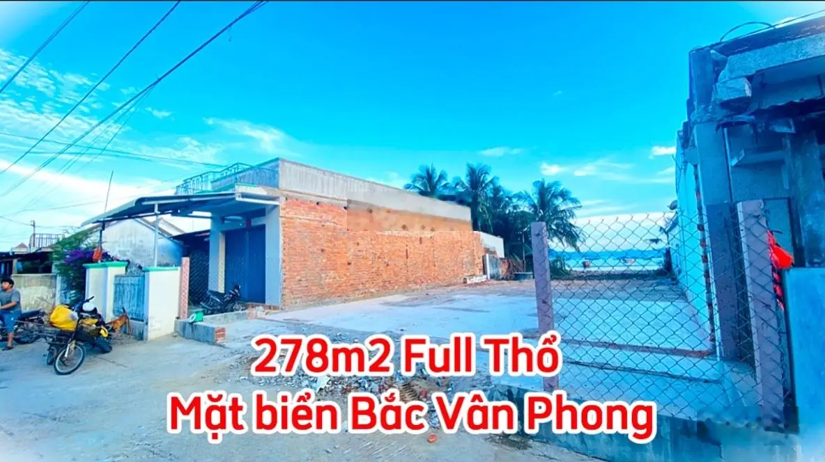 278m2 full thổ cư mặt biển PK8 - Bắc Vân Phong 2 mặt đường 20m/36m