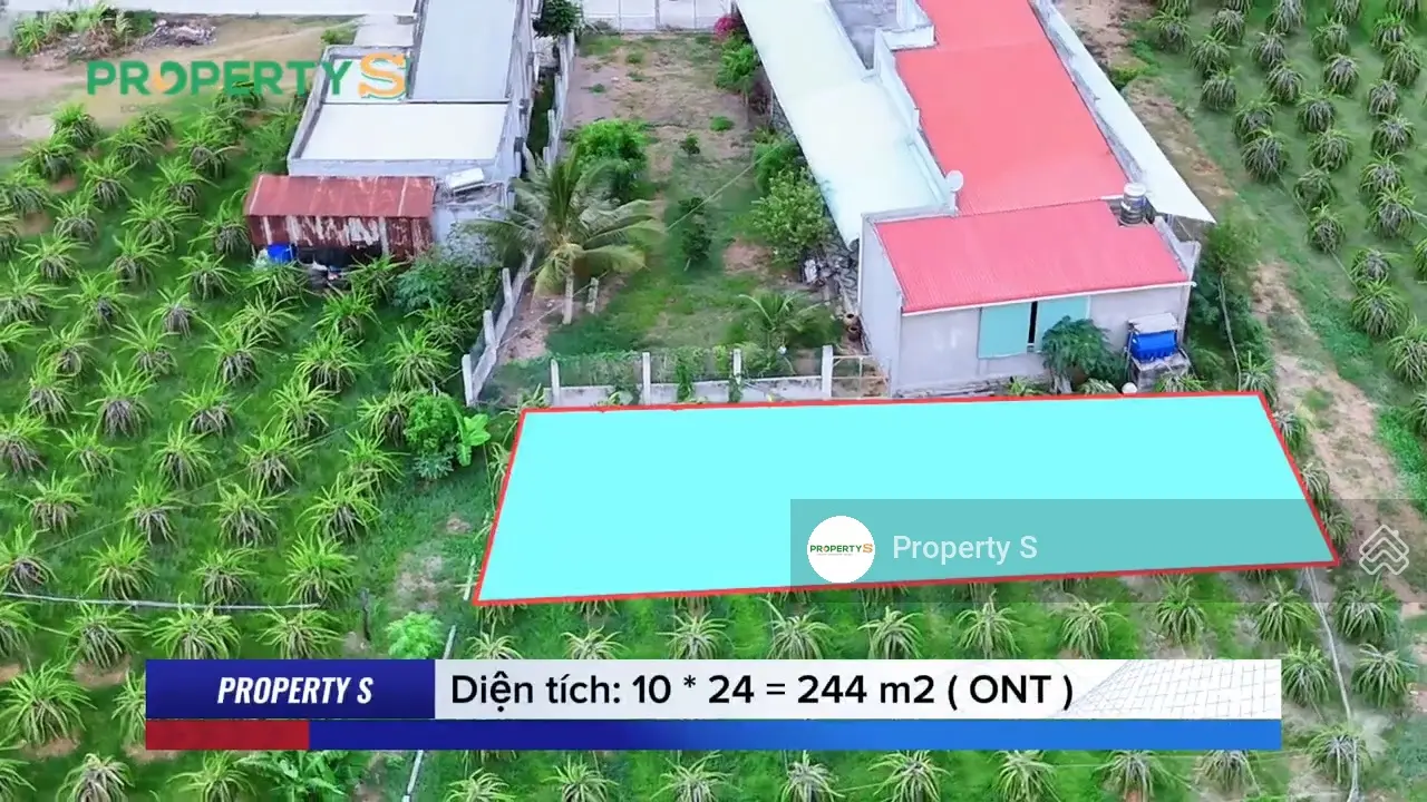 Property S - Bán 244 m2 đất ONT giá đầu tư, Cách trường THCS và UBND xã Hàm kiệm 400 m