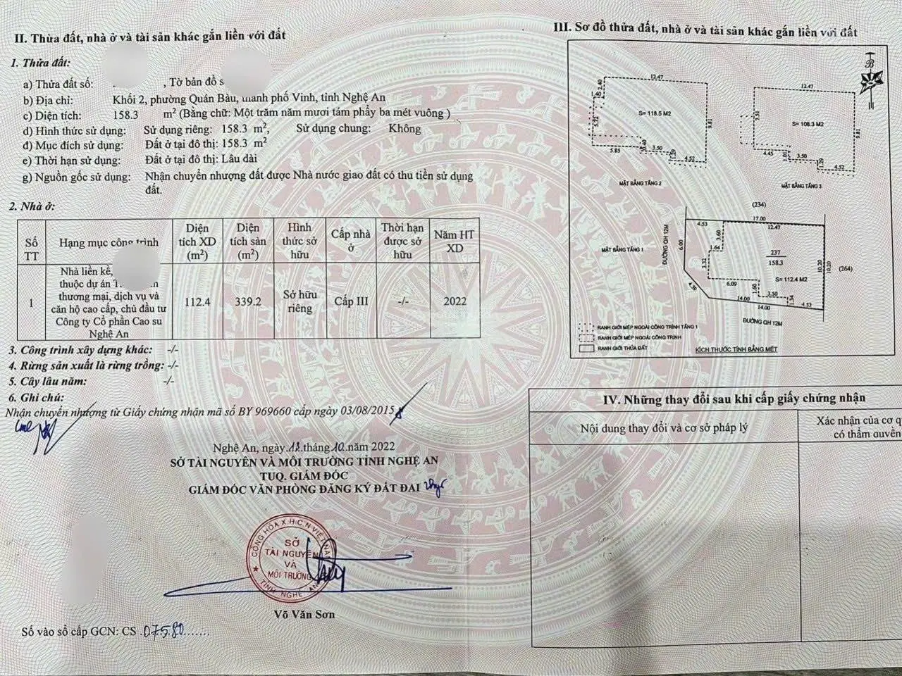 Bán biệt thự lô góc đẹp 3 tầng phường Quán Bàu bìa đỏ cá nhân mới xây thiết kế đẹp