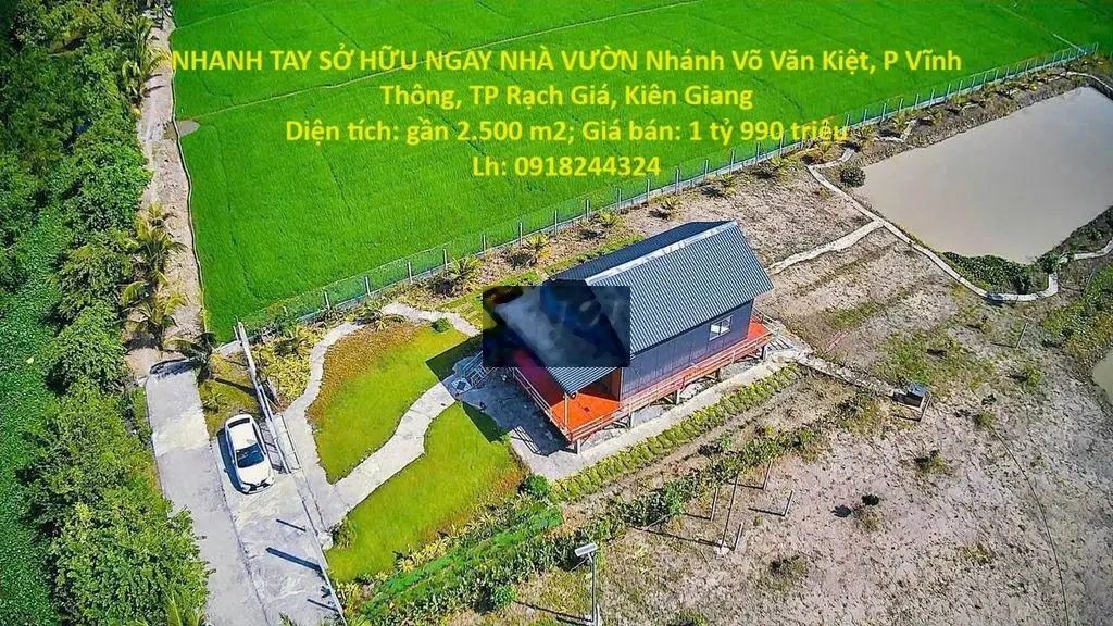 NHÀ VƯỜN Nhánh Võ Văn Kiệt, P Vĩnh Thông, TP Rạch Giá, Kiên Giang