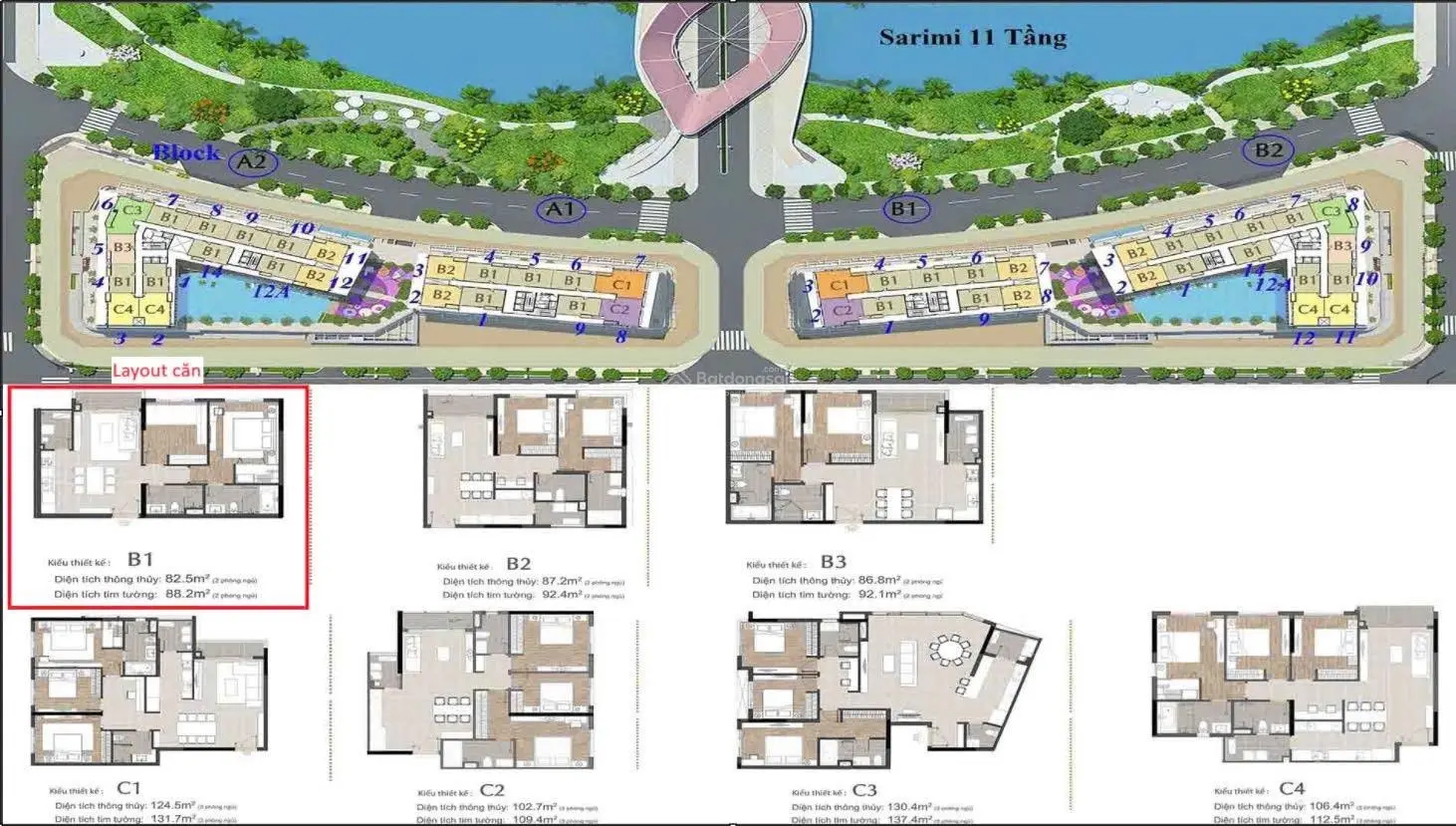 Hàng hiếm tại sarimi sala, 9.9 tỷ vnd, 88,2 m2, 2 pn, 2 wc, căn hộ chung cư bán