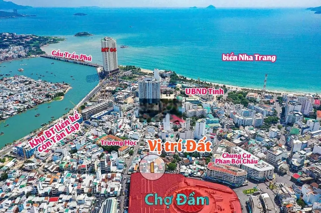 Siêu VIP 93.8m2 mặt tiền chợ Đầm sầm uất, nở hậu