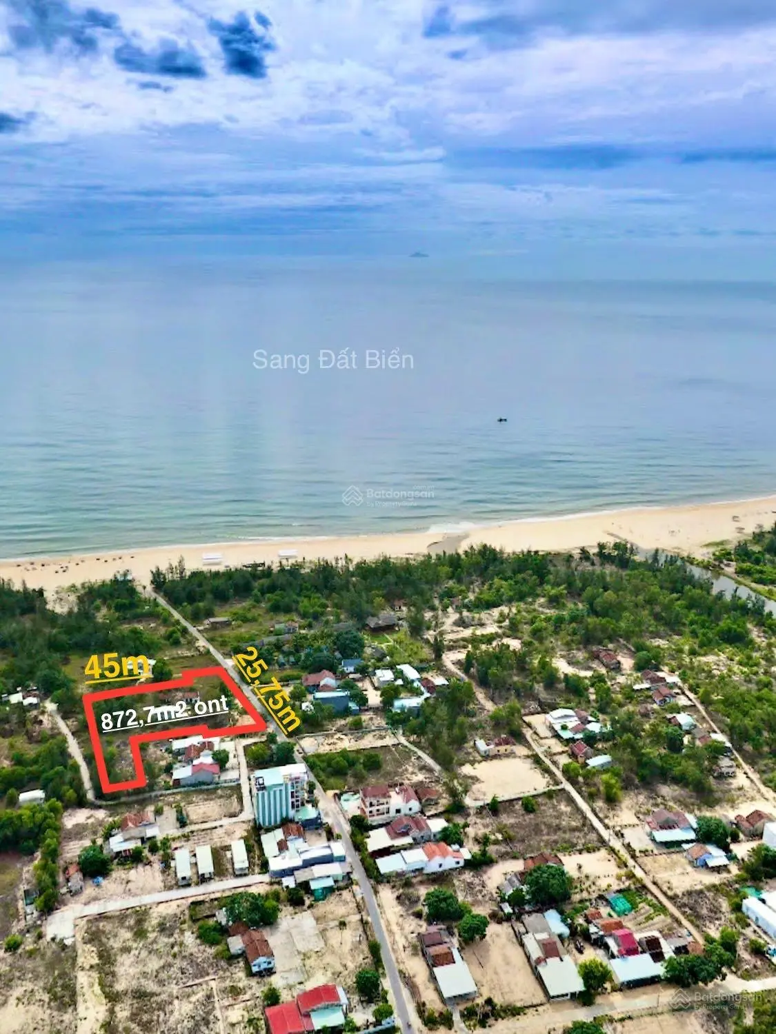 Đất thổ cư view biển Cửa Khe, 872m2 giá đầu tư, mặt đường xuống bãi tắm, khu vực KD du lịch sầm uất