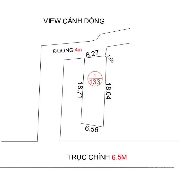 Cc bán 133 m2 đất cộng hoà, phù linh, sóc sơn, hn giá đầu tư