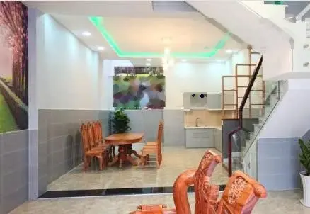 Bán nhà 1 trệt 1 lầu sổ hồng riêng sau chợ Đại Hải huyện Hóc Môn 106m2