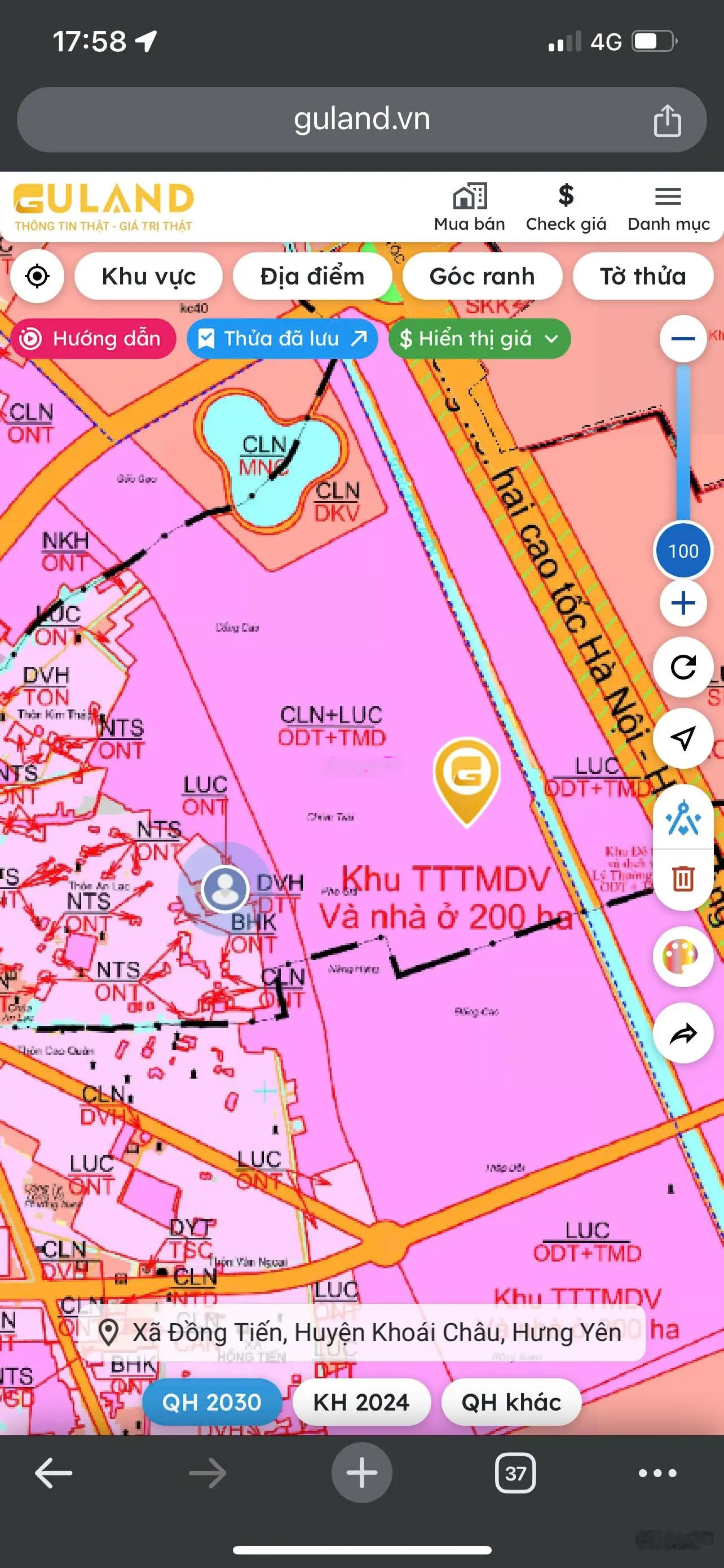 lk3-07 diện tích 100m2, măt tiền 5m, đối diện vườn hoa và sông, giá chúng 48,6tr/m2 . ĐT Khoái Châu