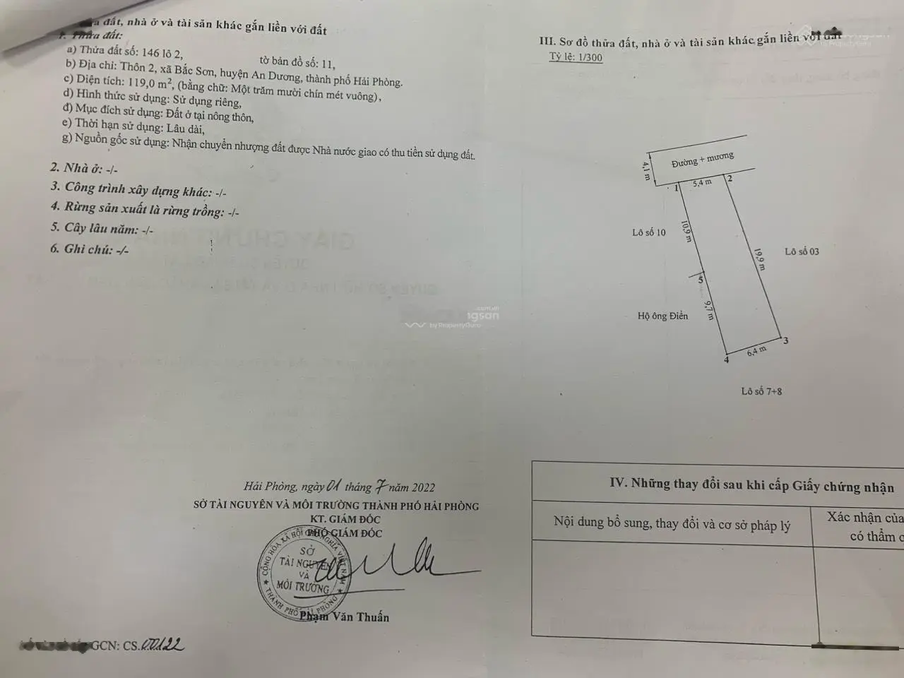 Chính chủ bán lô đất cực phẩm, ô tô đỗ thoải mái tại Bắc Sơn, An Dương, Hải Phòng