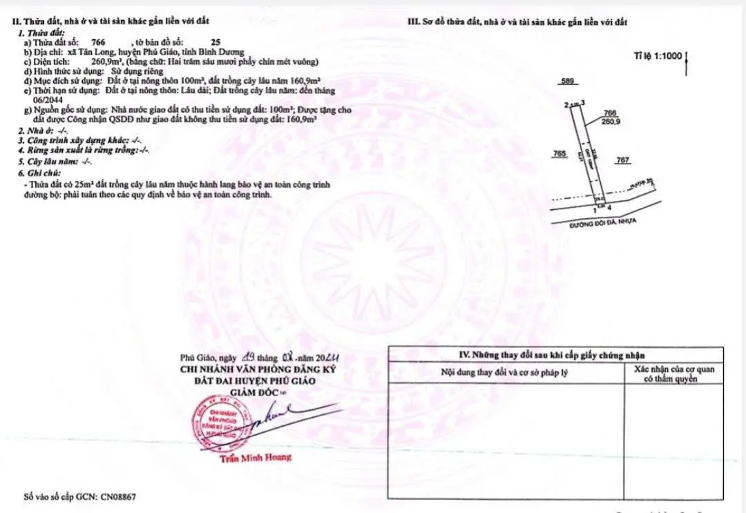 Bán đất đối diện chợ tân long - bình dương, giá siêu hời