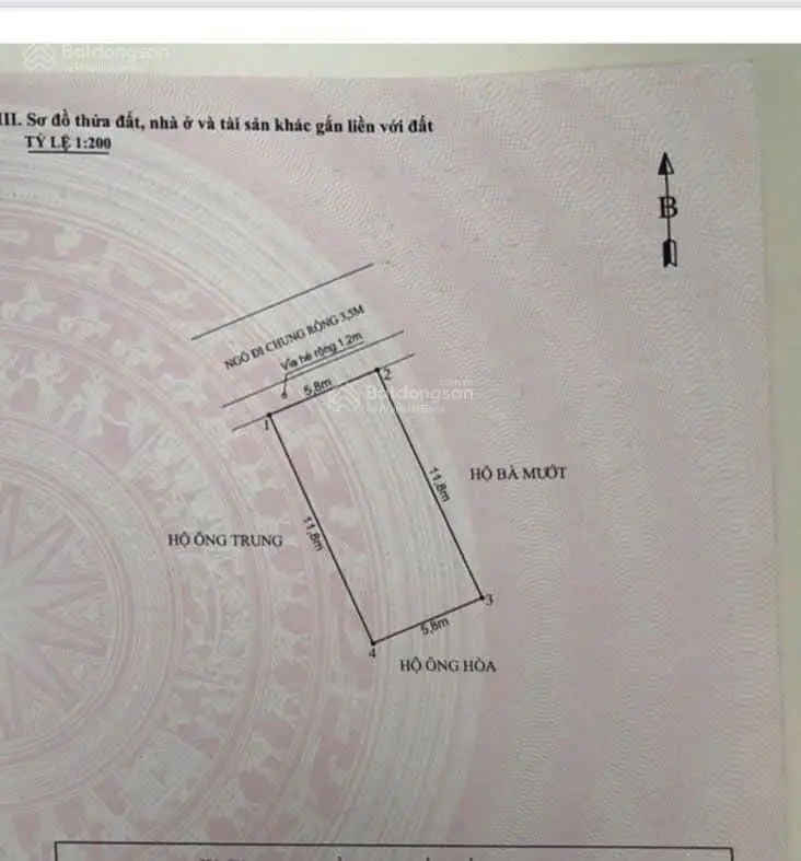 Bán lô duy nhất 68,4m2 giá chỉ 3,08 tỷ tại Trại Chuối, Hồng Bàng