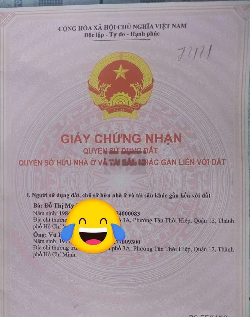 5 nền đất có thổ KP6, P. Mỹ Đông, bao cc sang tên