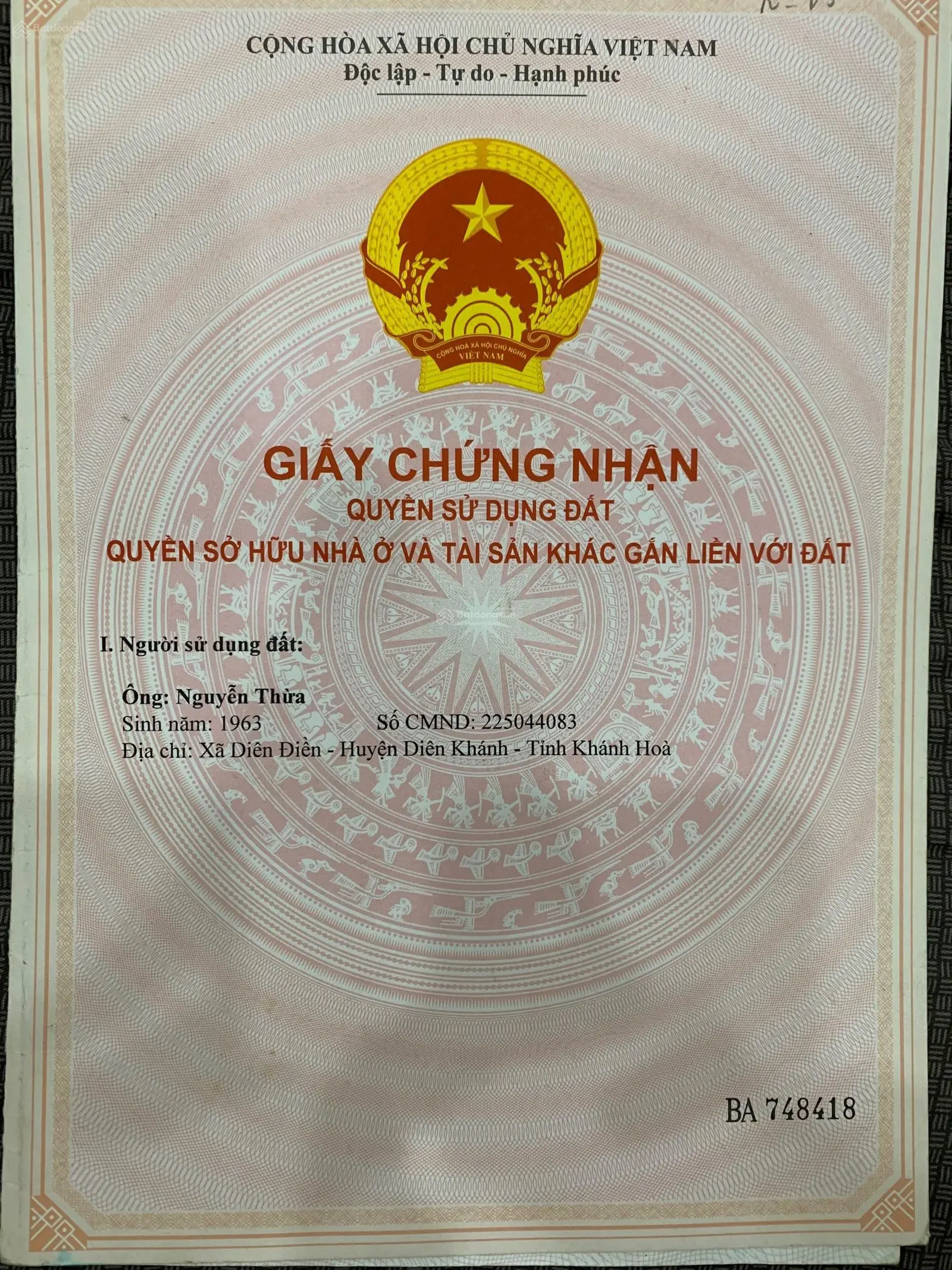 Hàng hiếm đất rẫy tại trung tâm huyện Diên Khánh - Diên Điền 2,8 tỷ