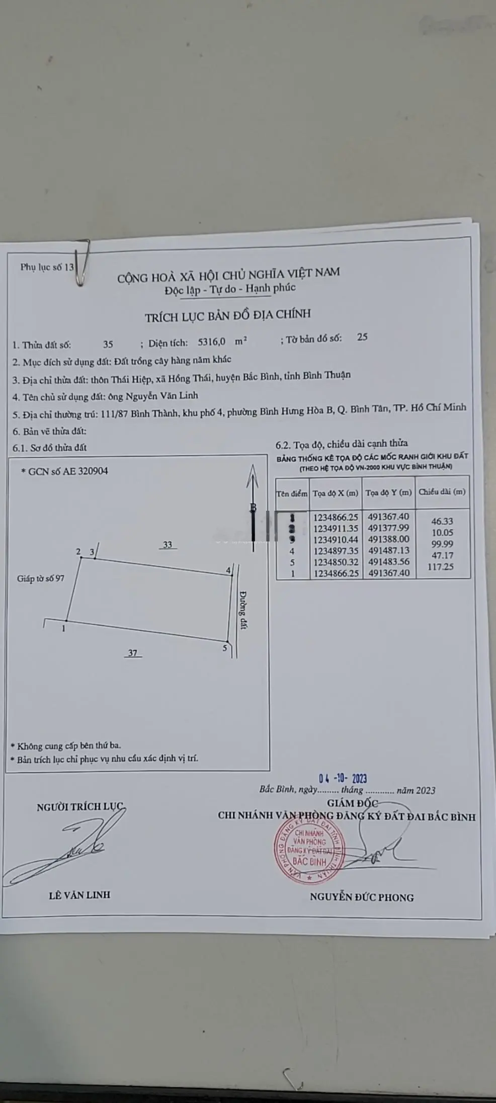 5.316m2 Xã Hồng Thái, khu dân cư, cạnh đường liên xã 44m xuống biển, giá 450 triệu - SHR