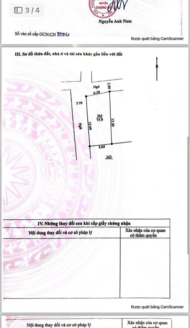 Lô góc 76m full thổ cư xã Đại Yên, sát thị trấn Chúc Sơn