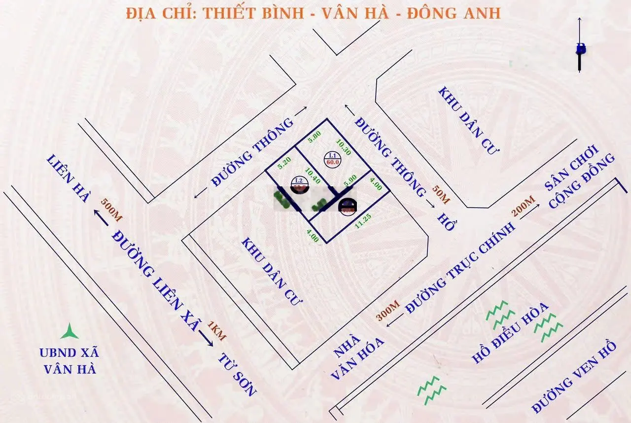 Bán đất Đông Anh, Vân Hà 160 m2 có thể chia 4 lô, cách đường Nguyên Thực 60m, ô tô đỗ cửa