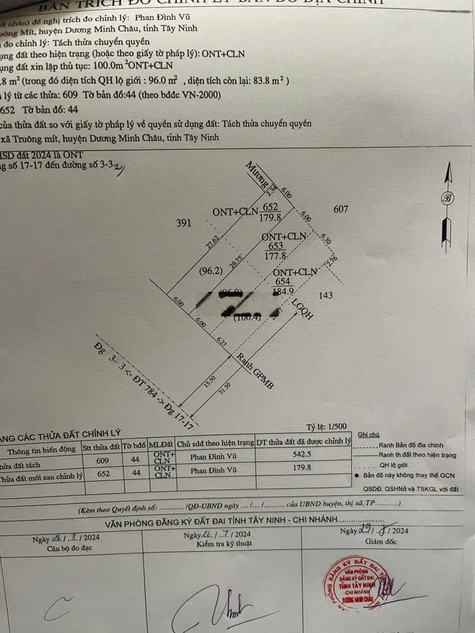 Chính chủ cần bán lô đất ở Truông Mít - Dương Minh Châu - Tây Ninh ngang 18m đường ô tô vào đất