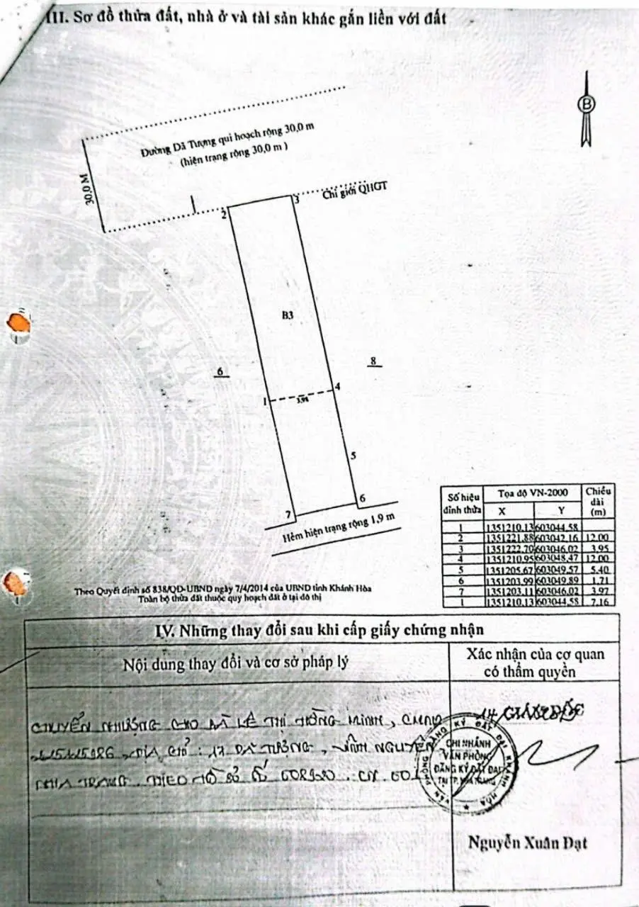 Bán nhà 3 tầng. Đường Dã Tượng, Phường Vĩnh Nguyên, Nha Trang. Dt:76m2. Sổ hồng. Lh:0931183878