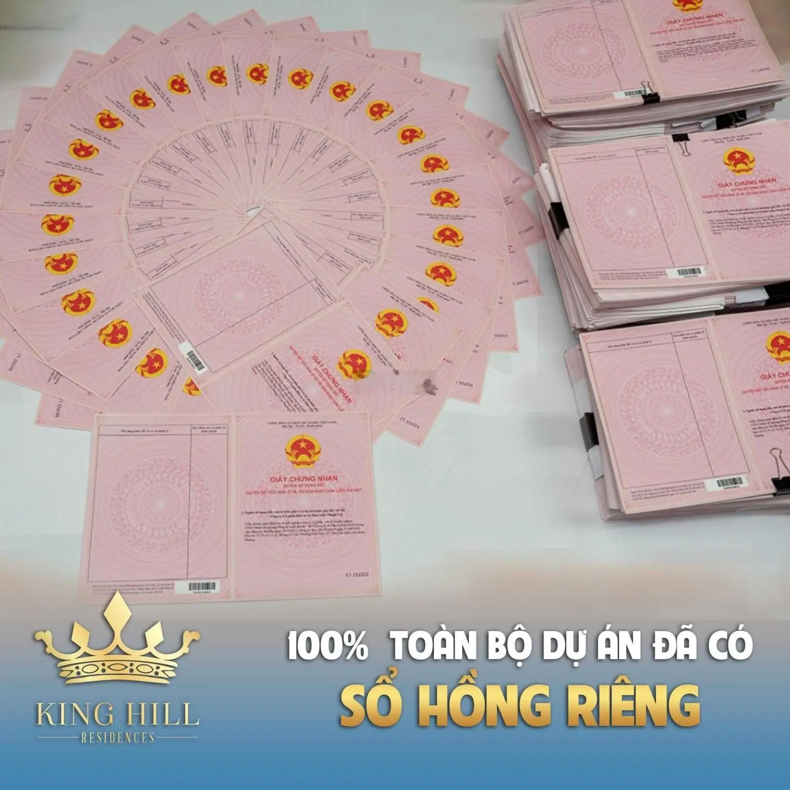 Bán lại lô đất King Hill đẹp rẻ hơn thị trường 12%- sang sổ hồng ngay- tặng GPXD tự do- HT vay 70%