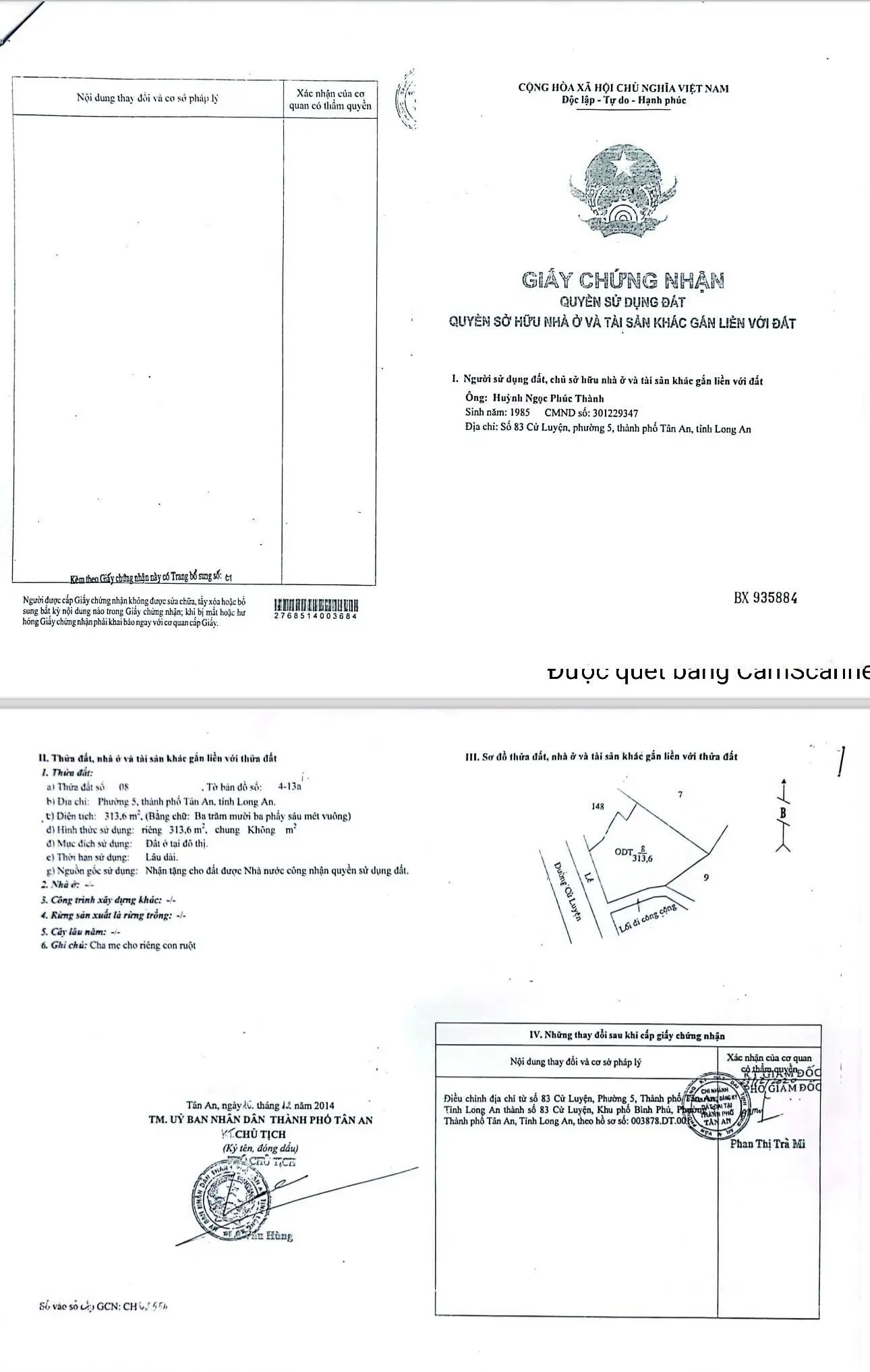 Bán nhà full thổ cư 313,6m2. Giá 11,2 tỷ. Mặt tiền đường Cử Luyện, Phường 5, Tân An, Long An