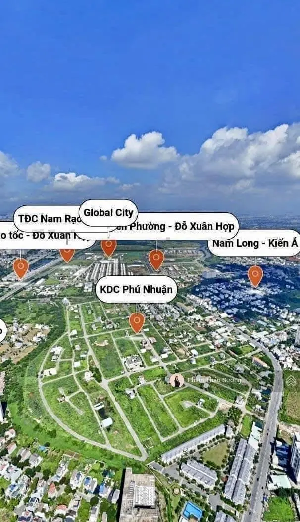 Giá siêu rẻ ! Bán lô góc 2 mặt tiền 300m2 KDC Phú Nhuận chỉ 79 triệu/m2 - đối diện Global City