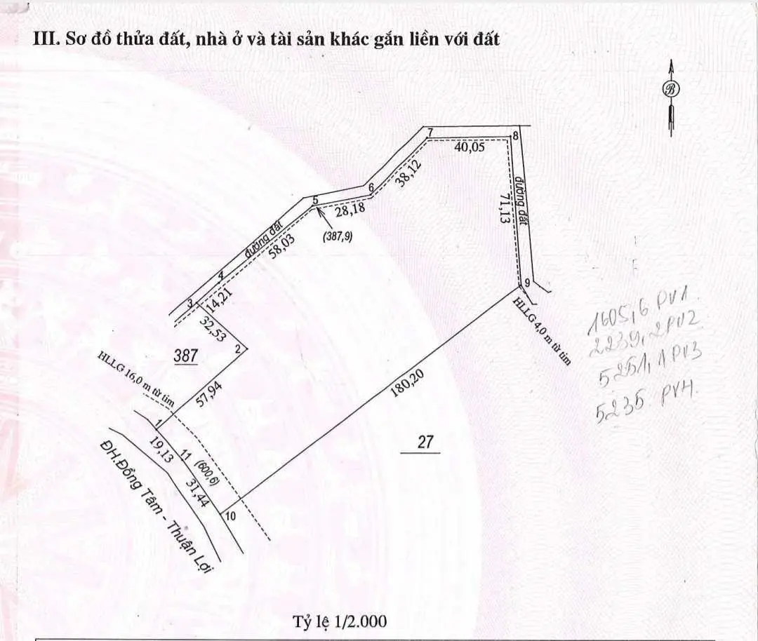 Bán đất giá 16 tỷ VND tại xã Thuận Lợi, Đồng Phú, Bình Phước