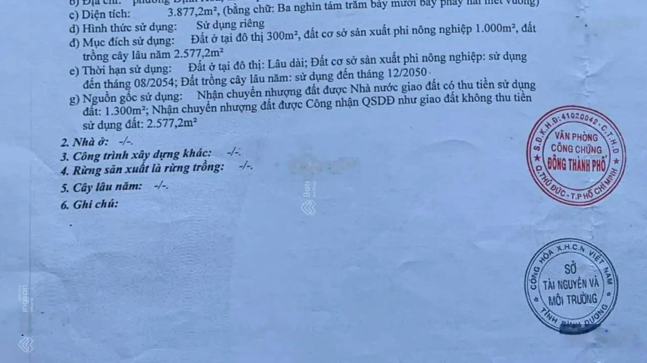 Đất xây kho xưởng ĐX076 - ĐX077 Định Hòa, tổng 4927m2, có 1000m2 SKC và 800m2 thổ cư