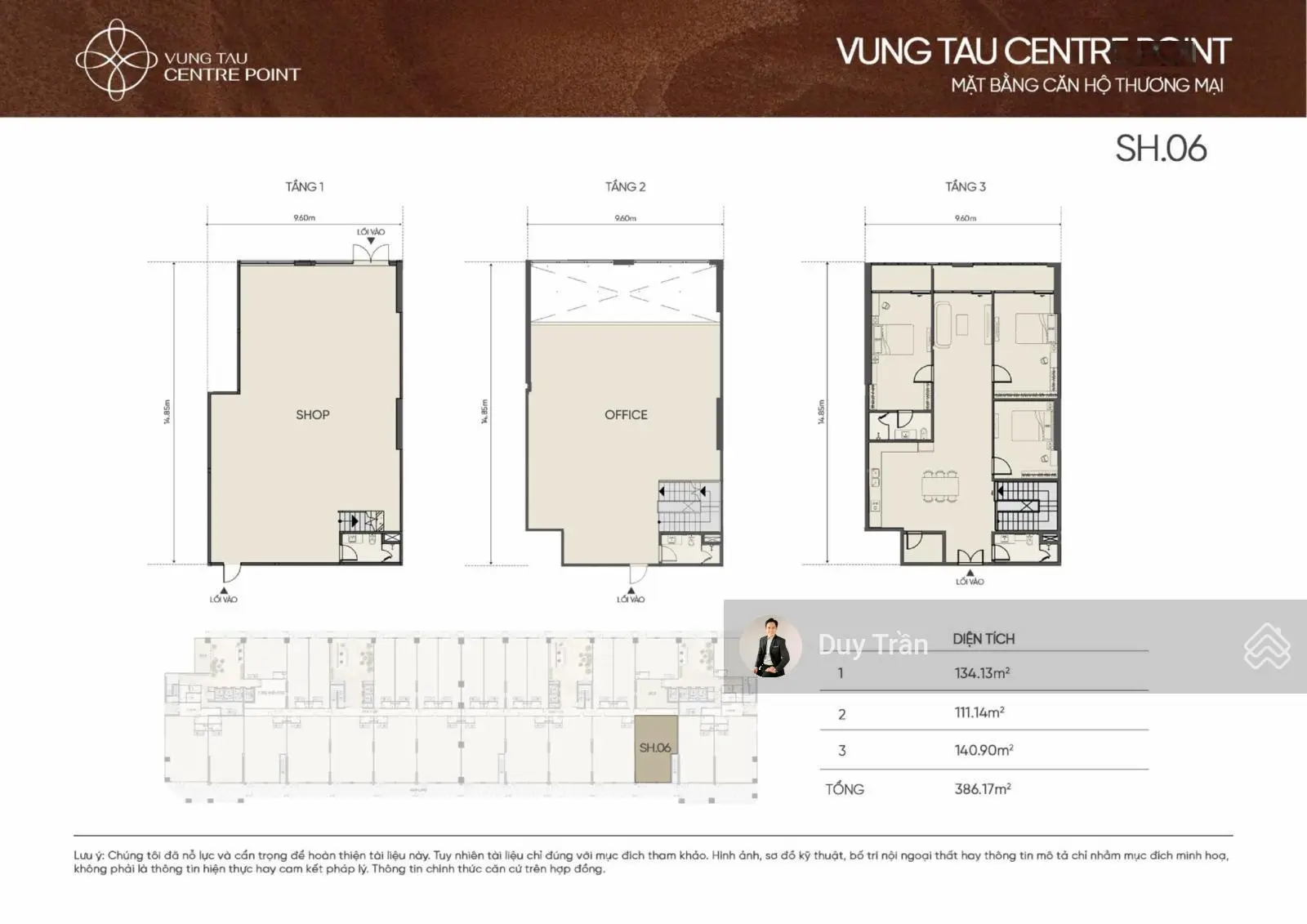 Bán shophouse tại Vũng Tàu Centre Point, giá ưu đãi chỉ với 50 triệu / m2, diện tích 404 m2, 3 tầng