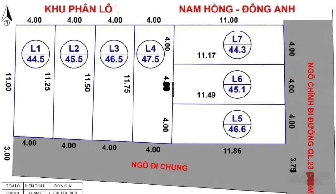 Chính chủ bán lô góc 46m2 gần hồ điều hoà tại Nam Hồng - Đông Anh