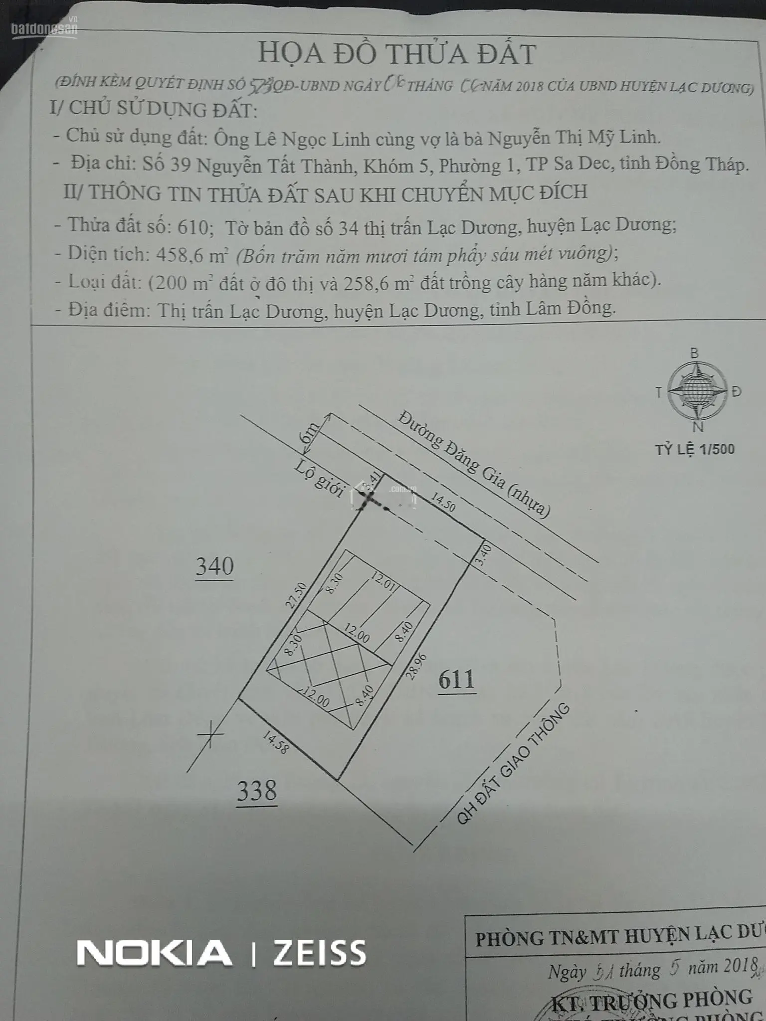 Chính chủ bán đất thổ cư mặt tiền đường Đăng Gia, Lạc Dương, cách trục đường chính Langbiang 100m