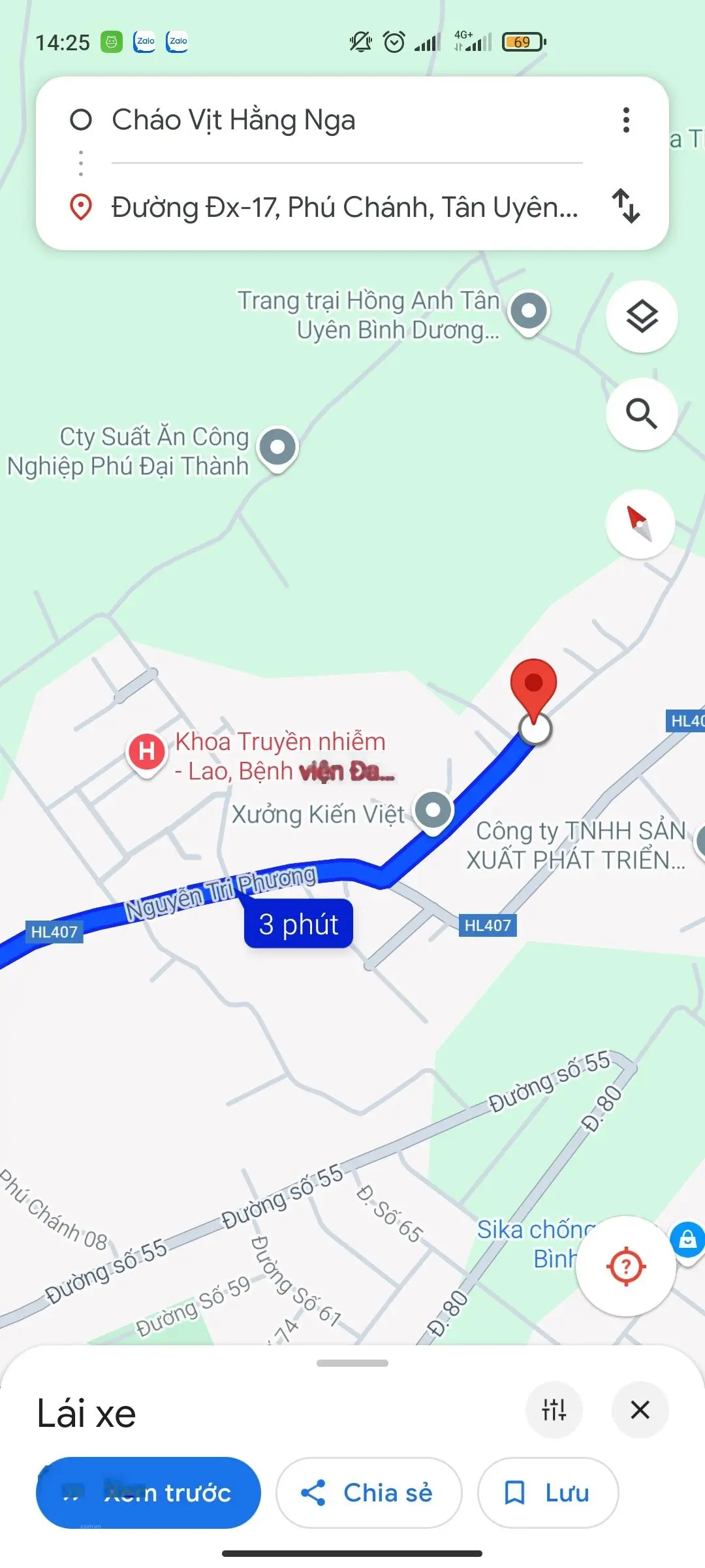 Bán đất giá 3,2 tỷ VND tại đường Phú Chánh 17, Tân Uyên, Bình Dương