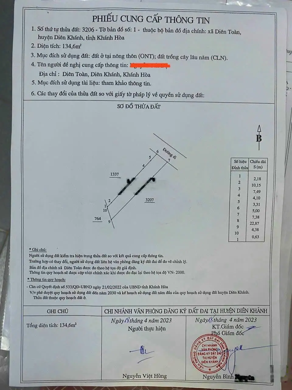 Bán lô đất Diên Toàn mặt Huỳnh Thúc Kháng giá rẻ chỉ 15tr/m2 thôi ạ