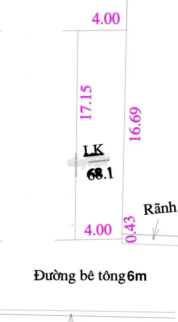 Đất Tân Dân, đường 6m, gần chợ, gần hồ, 68m2, full đất ở. Giá 1.3 tỷ