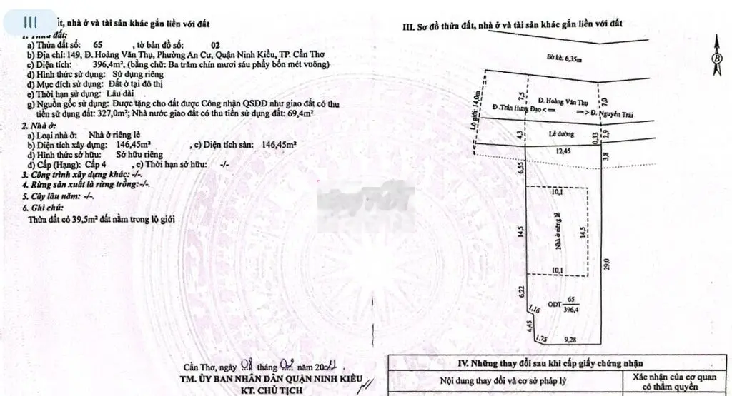 Bán nhà mặt tiền đường HOÀNG VĂN THỤ, Diện tích: 12,45m x 33m= 397m2