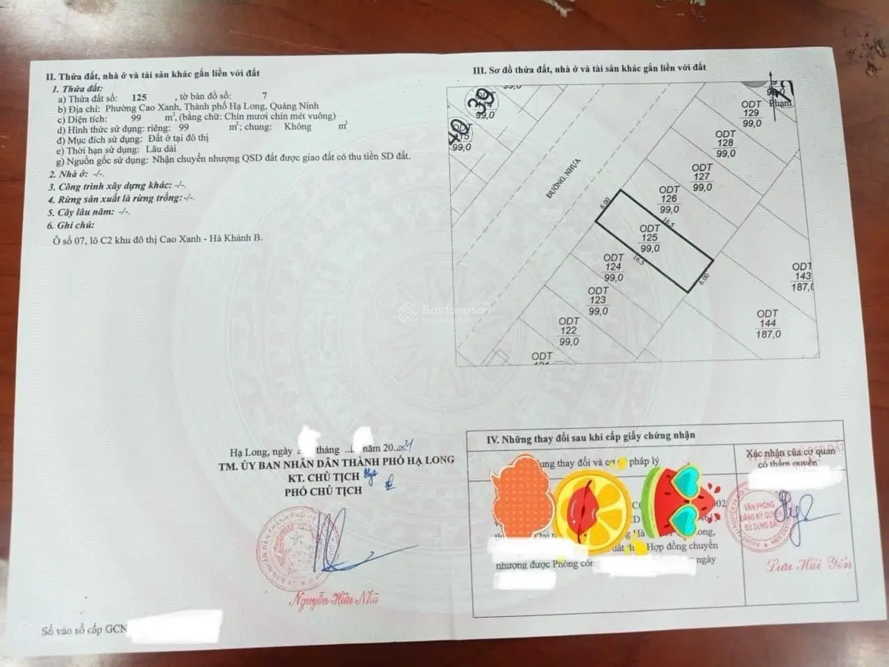 Bán lô C2 - 7 KĐT Cao Xanh, Hà Khánh B. DT: 99m2, MT: 6m siêu đẹp