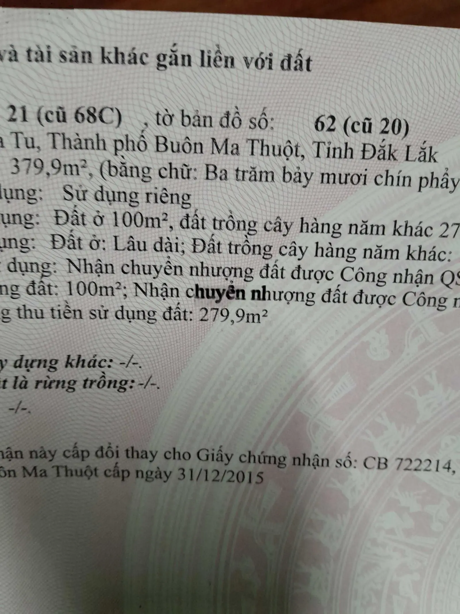 Bán đât đường Vanh Đai, gần trường Ngô Mây, xã Ea Tu, TP Bupon Ma Thuôt, Dak Lak