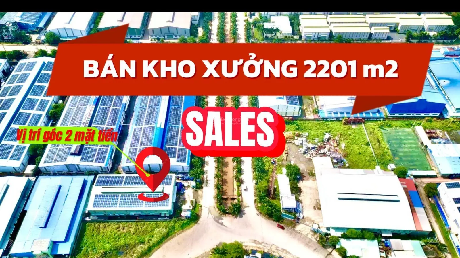 Bán kho xưởng lô góc mặt tiền đường tỉnh lộ 823b diện tích 2201m trong khu công nghiệp thái hoà