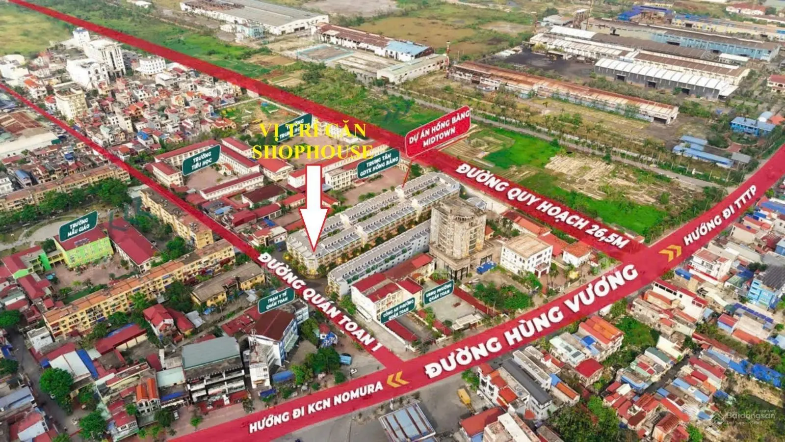 Bán gấp lô Shophouse mặt phố chợ Quán Toan kinh doanh đỉnh, Hồng Bàng, TP Hải Phòng giá từ 8.4 tỷ